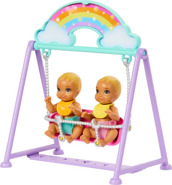 Barbie Skipper Babysitter - Babykamerspeelset met pop, tweeling en accessoires van Barbie — afbeelding 3