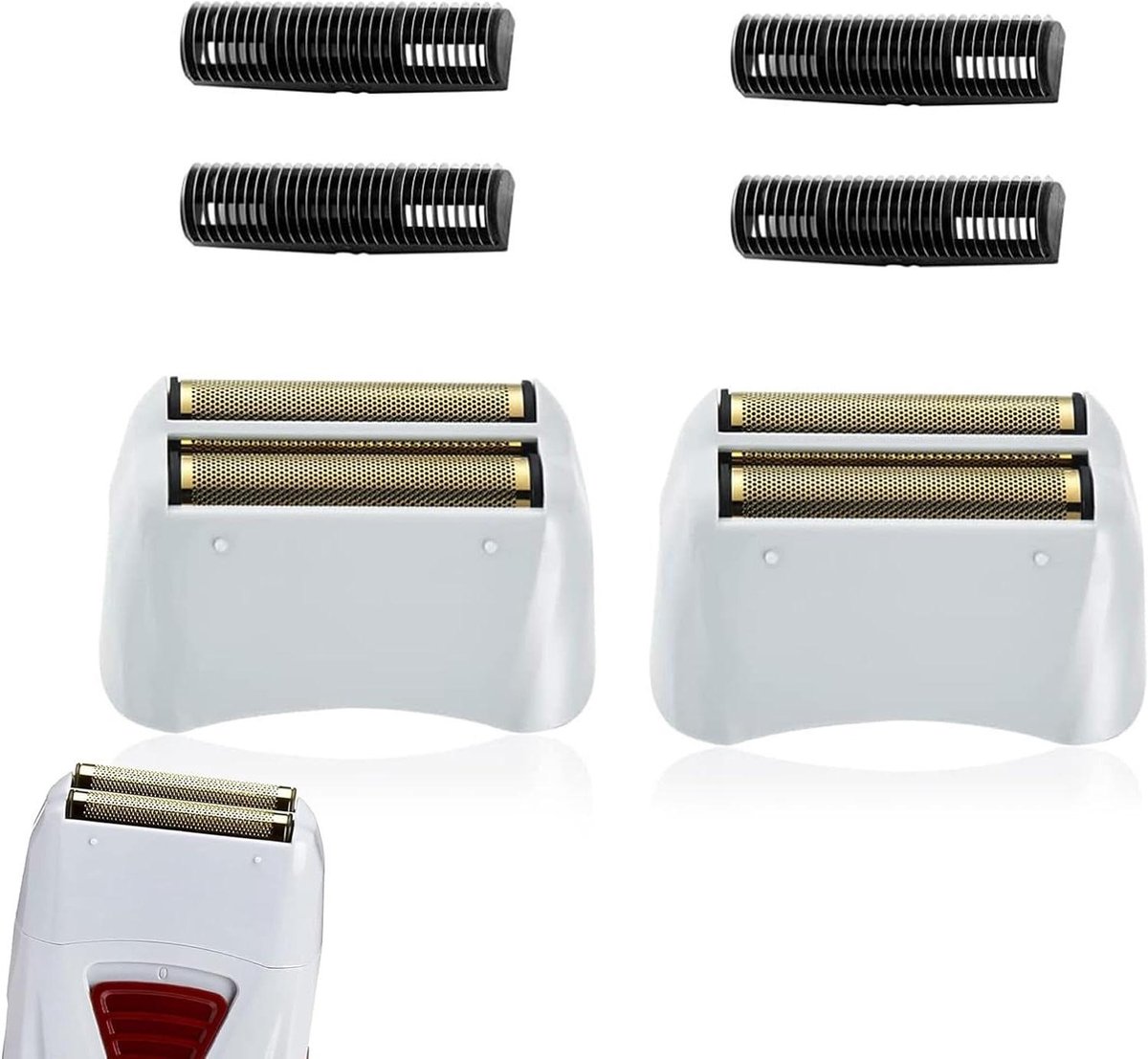 Scheerapparaat Folie Vervanging - Scheermesjes Set - Glad Scheren - Specifieke Pasvorm - 2 Stuks - Goud
