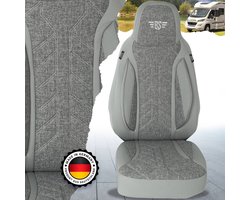 Premium Camper stoelhoezen voor Pössl H-Line PLKT208 in Grijs (2 losse stoelen)