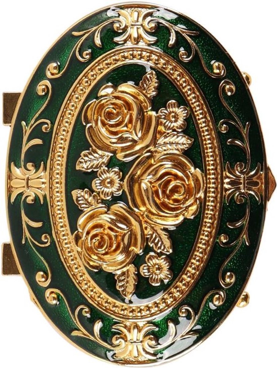 - Vintage metalen sieradendoos - Ovale sieradenopbergdoos - Geschikt voor ringen - Oorbellen - Kettingen - Kaptafels - Bruiloften - Verjaardagscadeaus - Woonaccessoires - Dames - Meisjes - Groen