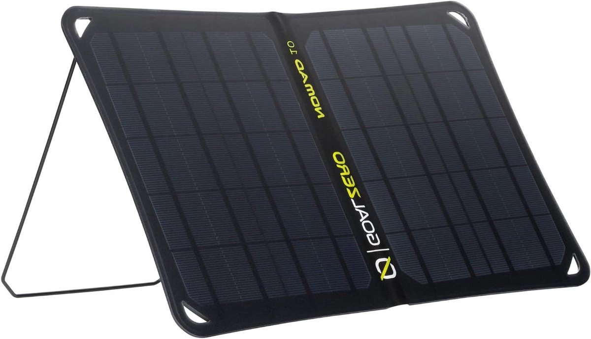 Draagbaar Zonnepaneel - Solar Charger - Opladen Onderweg - Verstelbare Stand - 10 Watt - Zwart