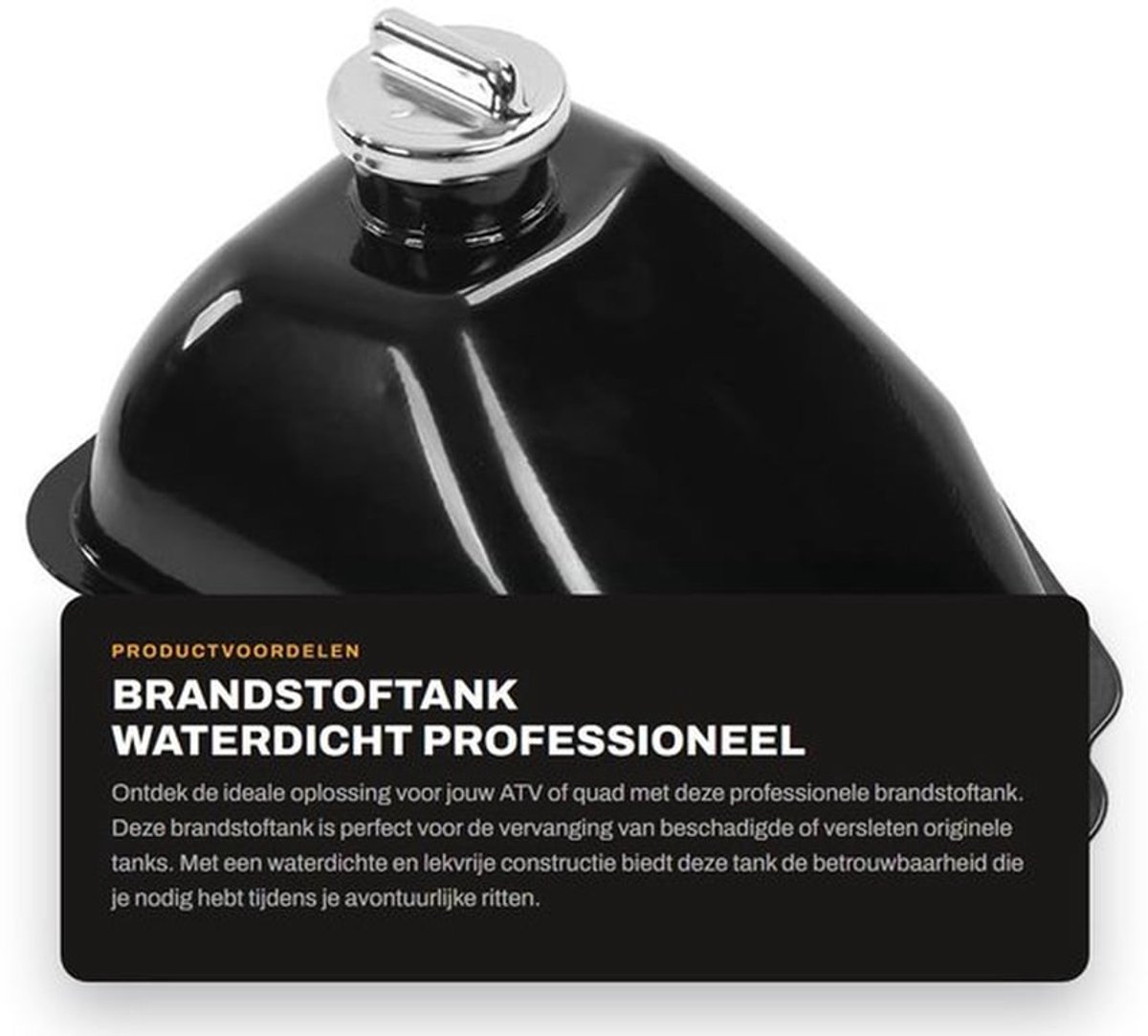 Brandstoftank Waterdicht - Metalen Tank - ATV/Quad Vervanging - Totale Lengte 27,94 cm - Hoogte 15,2 cm - Perfecte Vervanging - Brandstoftank Voor ATV