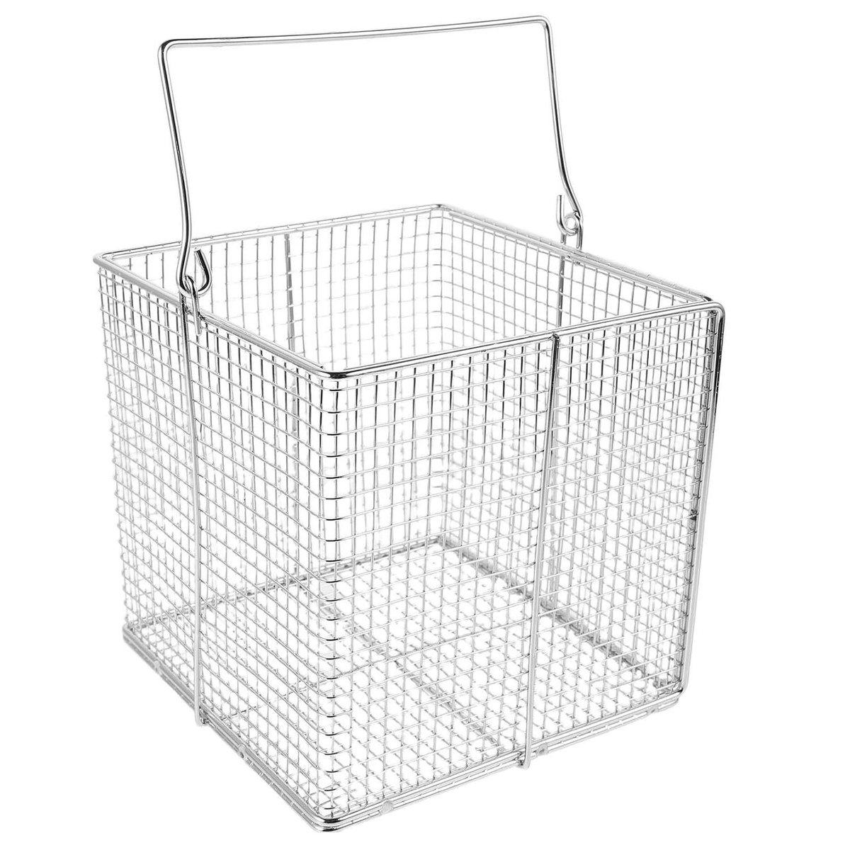 Reinigingsmand Sieraden - Ultrasoonmandje Filtermand - Onderdelen Reinigen - Hittebestendig Roestvrij Staal - 23 x 15 x 15 cm - Zilverkleurig