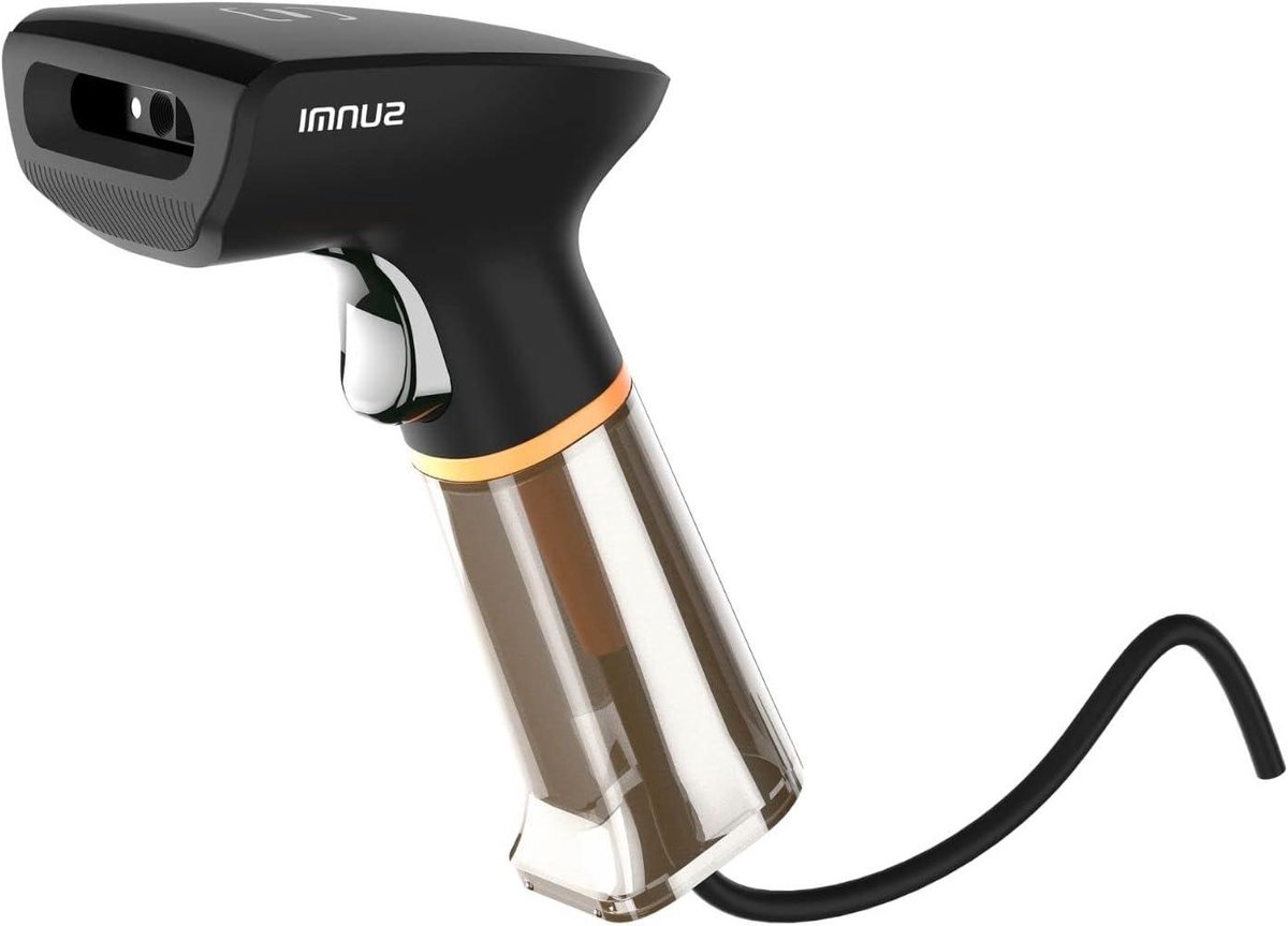 Barcode Scanner - Streepjescode Lezer - Winkelkassa Gebruik - Vibratie Alarm - 1.2m Valtest - Zwart