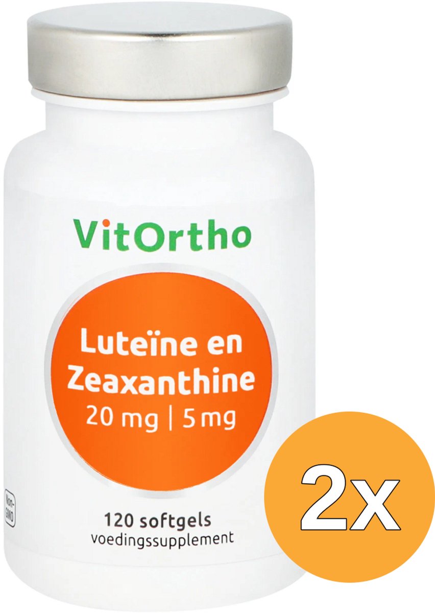 2x VitOrtho Luteïne 20mg & Zeaxanthine 5mg (120 softgels)
