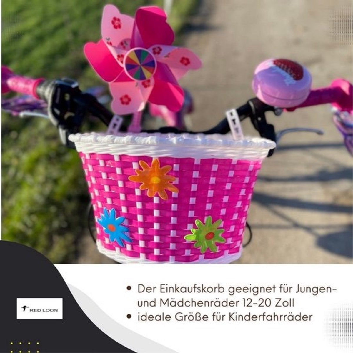 Kinderfietsmand Voorop - Fietsmand Stuur - Gevlochten Mand voor Jassen en Speelgoed