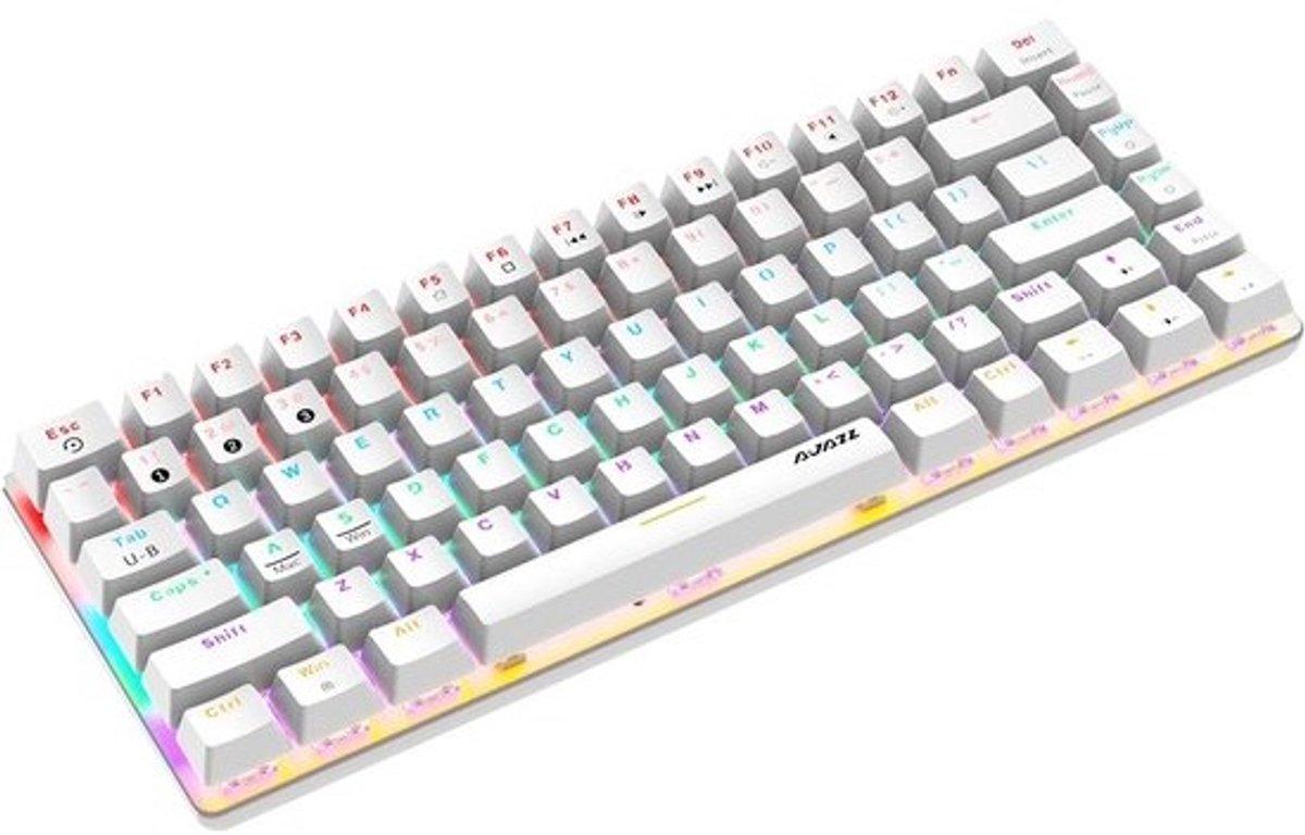 Mechanisch Gaming Toetsenbord 82 Toetsen Compact Bedraad & Draadloos Bluetooth met RGB Licht