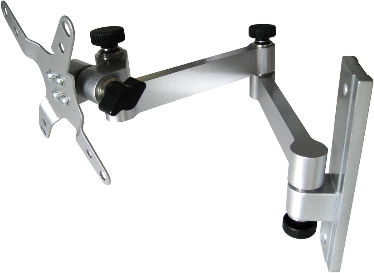 TV Muurbeugel - Monitorsteun - Camper Caravan - Draaibaar Kantelbaar - 13-32 inch - Zilver
