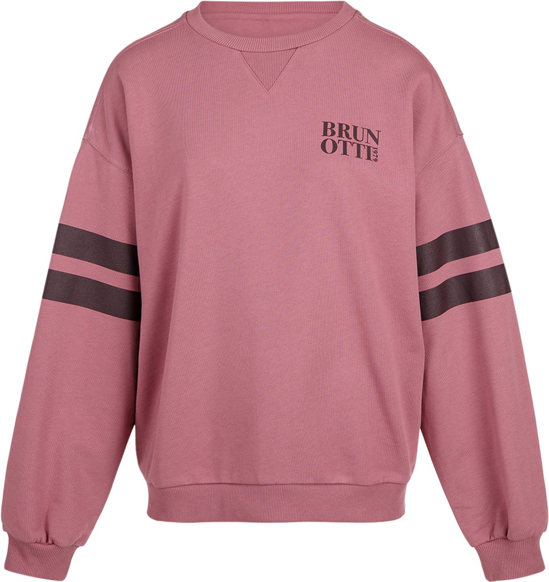 Brunotti - Nessy Sweater Dames - Wistful Mauve - Trui - Crewneck - Loose fit - Rib Details - XS