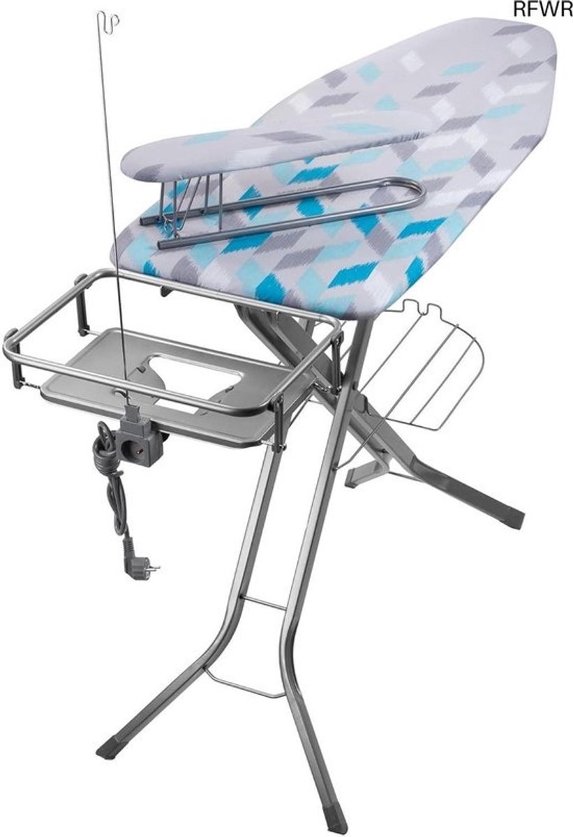 RFWR® Inklapbare strijkplank met stopcontact en mouwstrijkplank - 130 x 48 cm