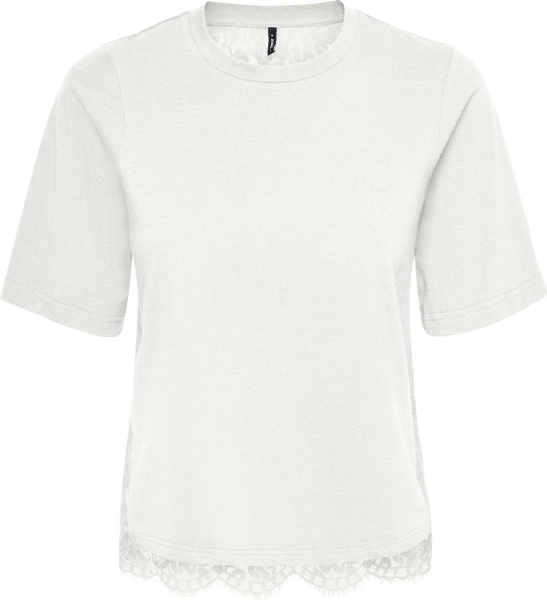 Only Onllania Ss Lace Top Cloud Dancer | Wit | Maat: M