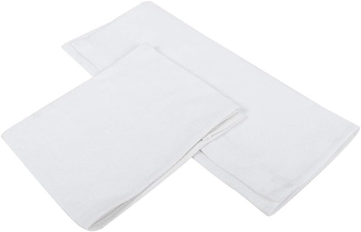 Vervangende Hoes voor Regisseursstoel van Canvas, 52 Cm X 42 Cm en 52,5 Cm X 19,5 Cm, Meubelstoffering, Duurzaam Stofmateriaal en Houten Stok voor Thuisbioscoop (WIT)