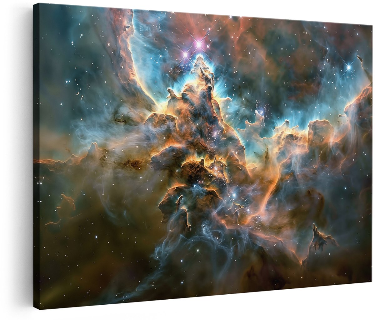 Artaza Canvas Schilderij Nevel - 180x120 cm - Groot - Wanddecoratie Woonkamer - Schilderijen - Muurdecoratie