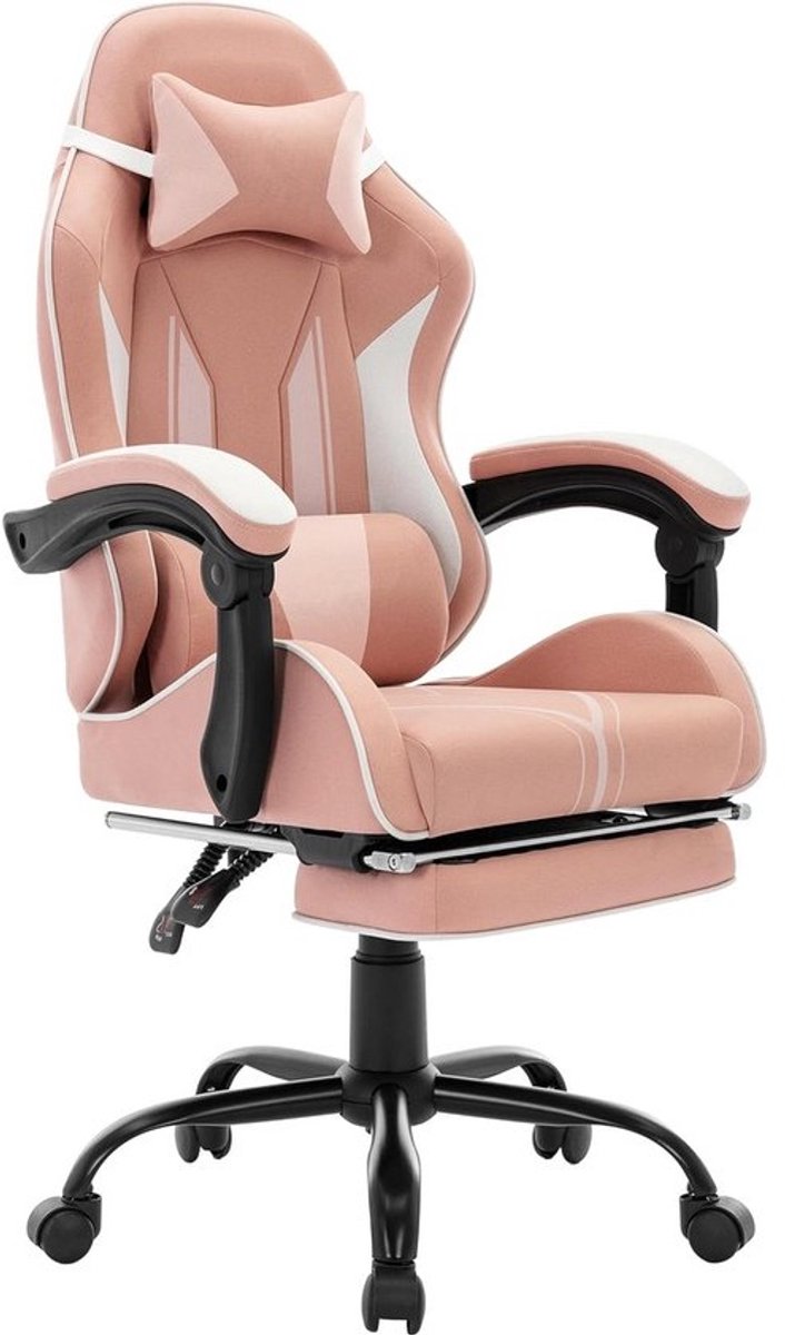 Gaming Stoel met Voetsteun en Verstelbare Rugleuning - Ergonomisch Ontwerp voor Office en Gaming