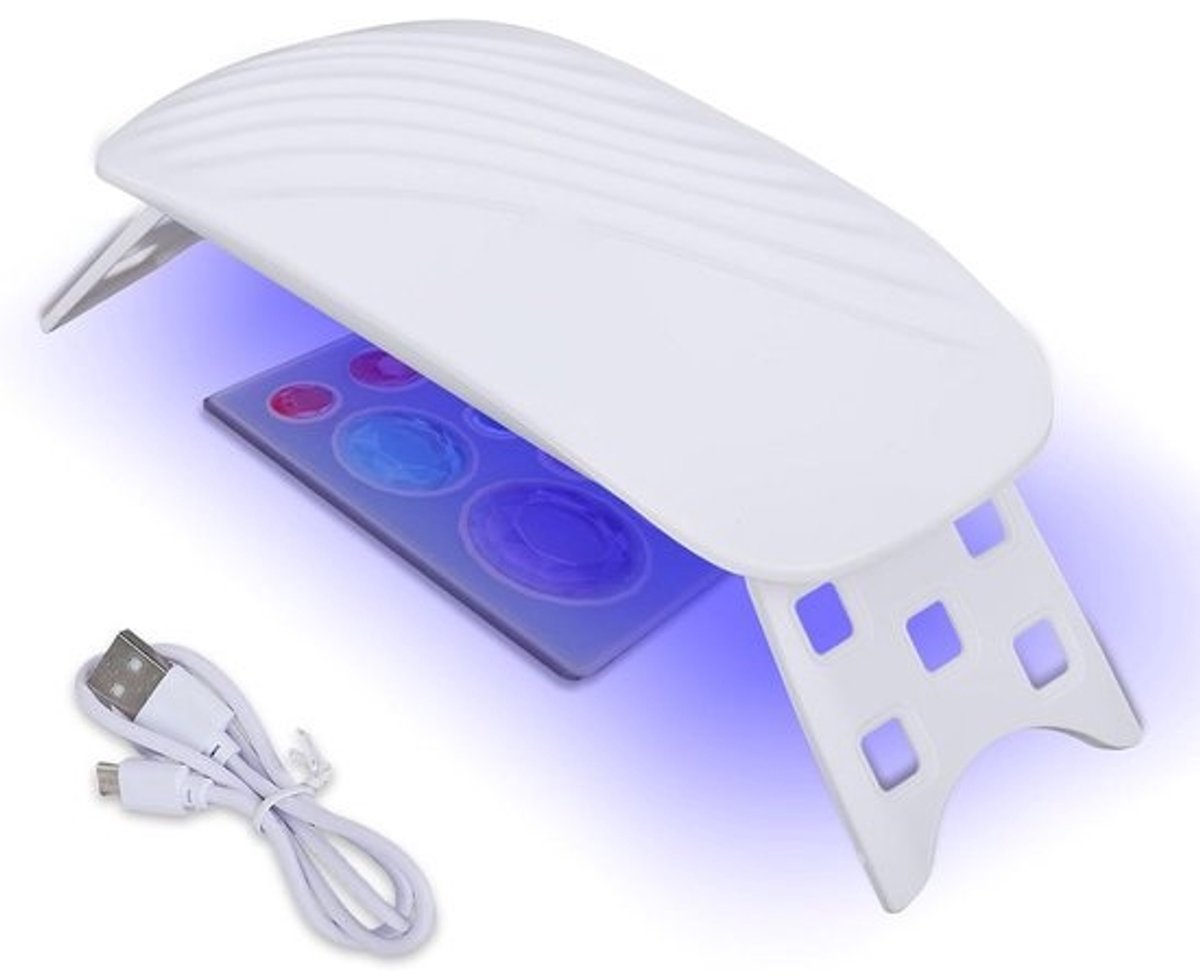 UV Lamp Hars - Mini Uitharder - Handwerk Modelbouw - Opvouwbaar 12 LED - Compact Draagbaar