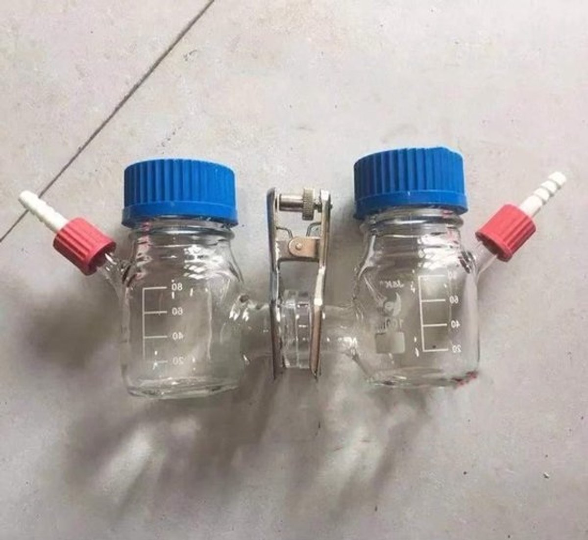 Microbiële Brandstofcel Reactor - Laboratorium Reactor Chemische Cel - Wetenschappelijk Onderzoek - Vaste Hoepel Afdichting - 100 ml - Transparant