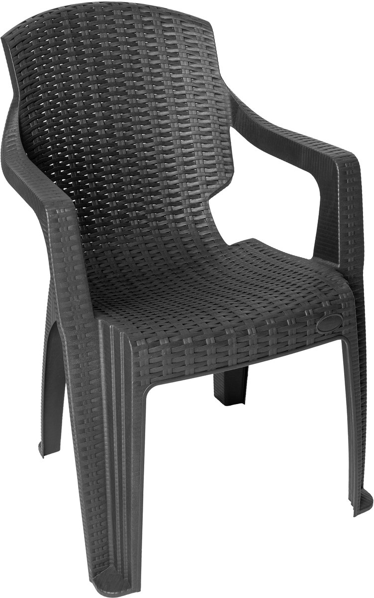 Garronda Tuinstoel Stapelbaar met Rotanlook GD-0254 Antraciet
