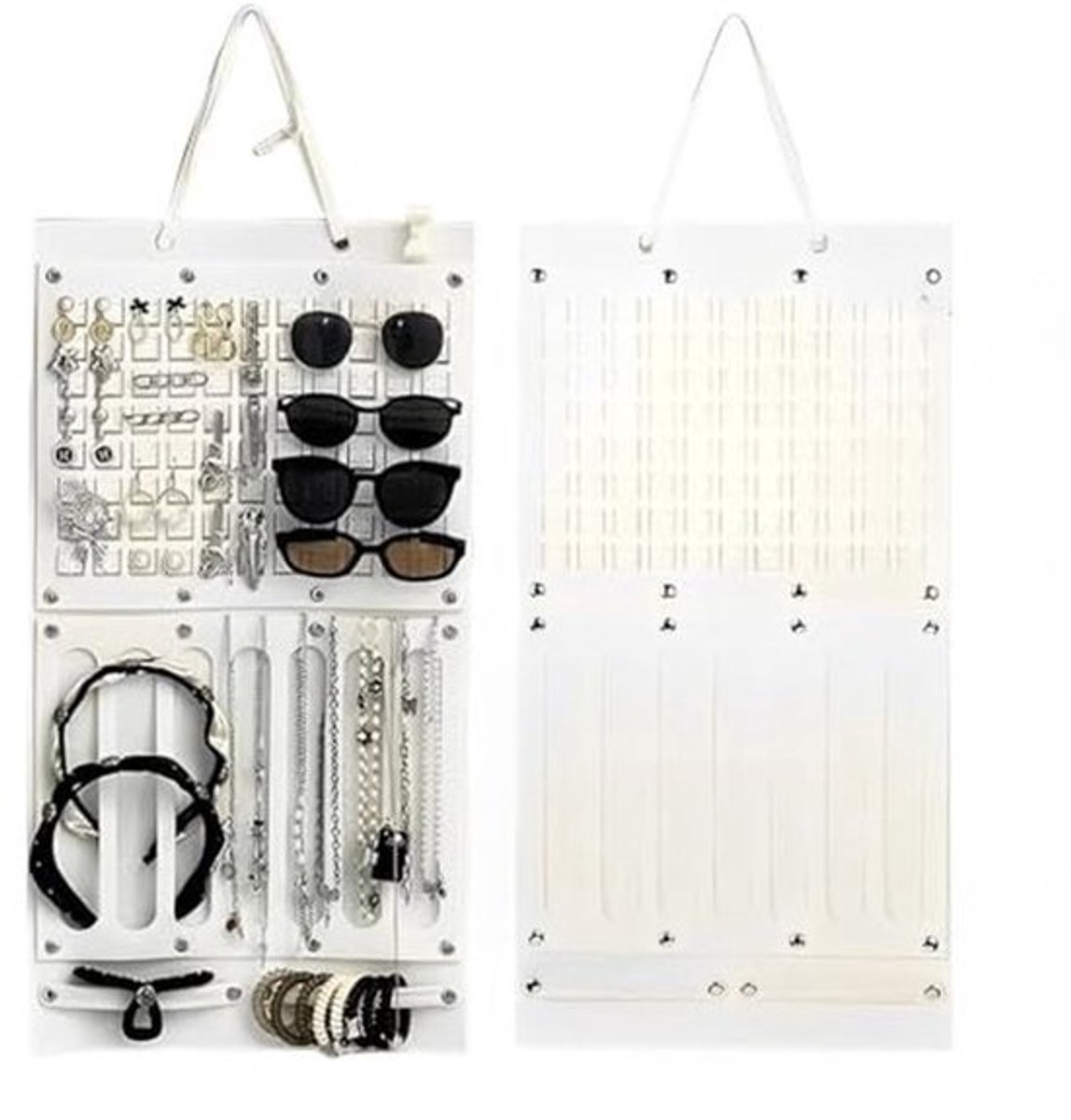 Sieradenorganizer voor Muur en Kast - Hangende Oorbelhouder en Kettinghouder - 66 cm x 35 cm