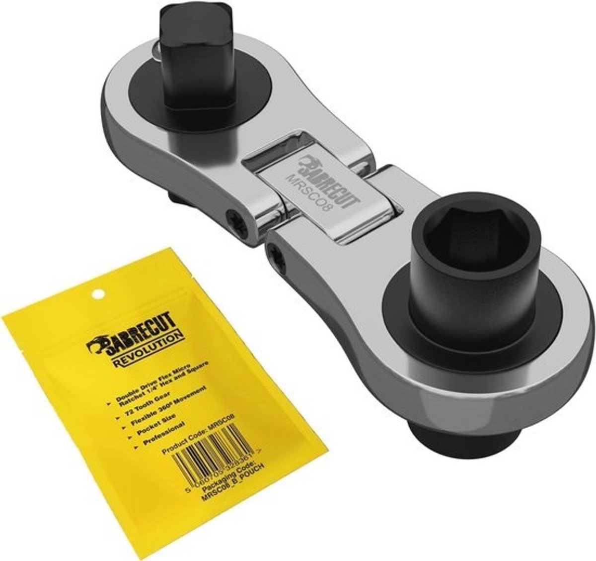 Mini Micro Ratel 1/4" HEX en Vierkante Aandrijving - Professionele Handgereedschap
