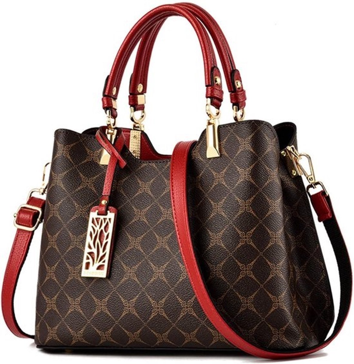 Elegante Dameshandtas - Moderne Tote Bag van Hoogwaardig PU-Leer - Shopper met Hanger en Verstelbare Schouderriem