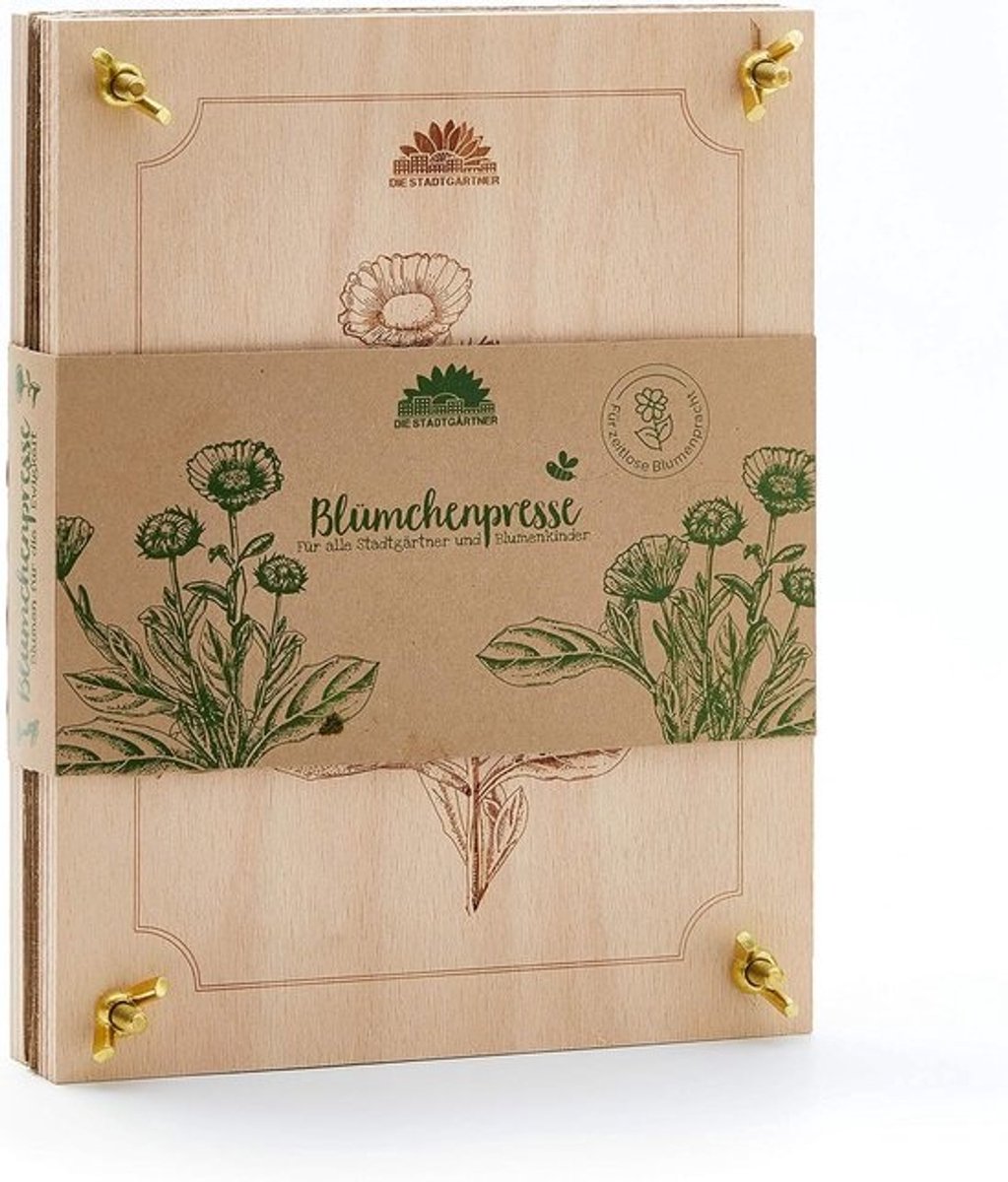 Bloemenpers Hout - Planten Drogen - Bloemen Preserveren - Groot Persoppervlak - 19 x 25 cm - Natuurlijk Hout
