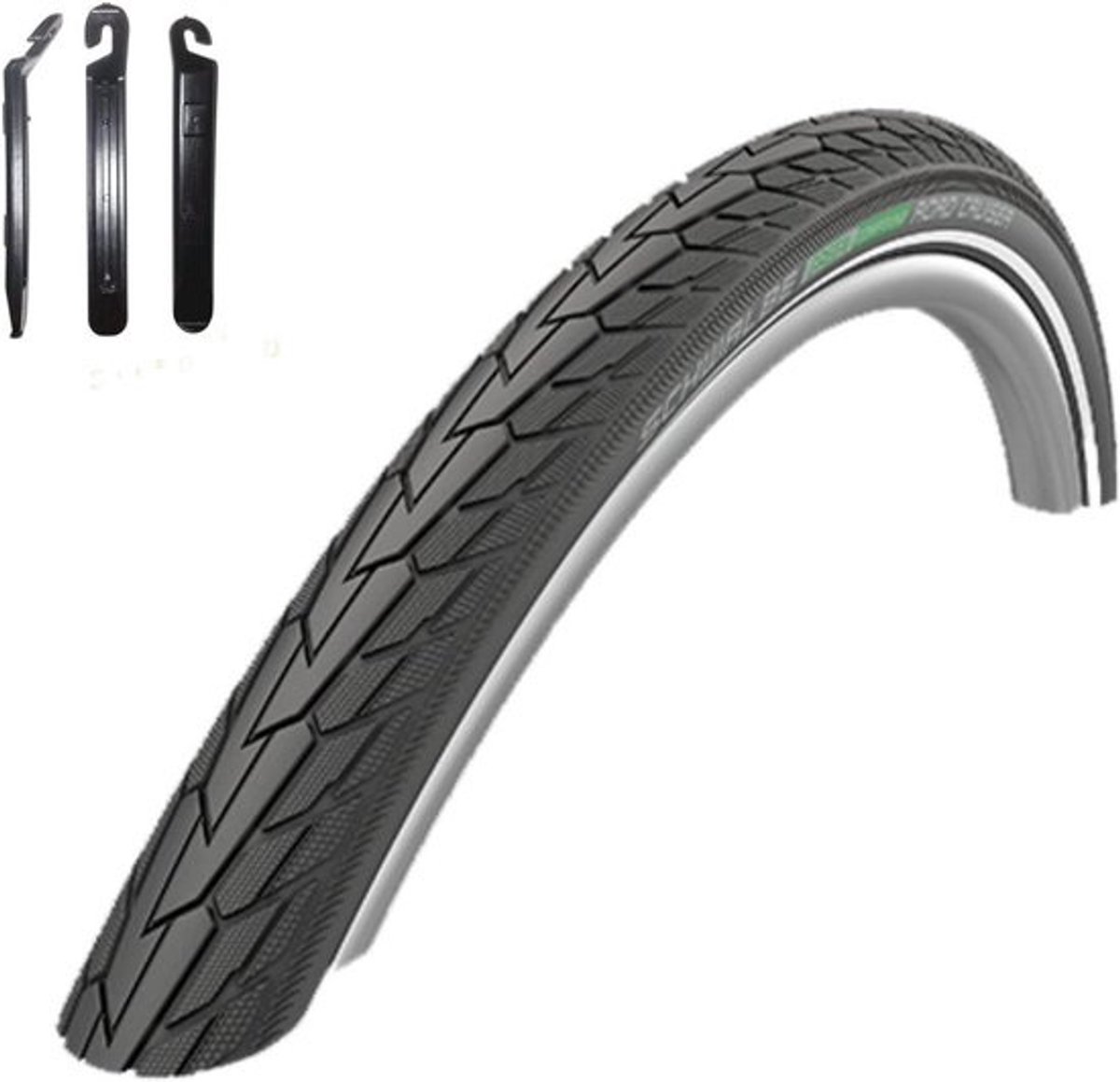 Fietsband Zwart - Bicycle Tire - Fietsen Onderhouden - Inclusief Bandenlichter - 47-559 (26x1.75) - Zwart