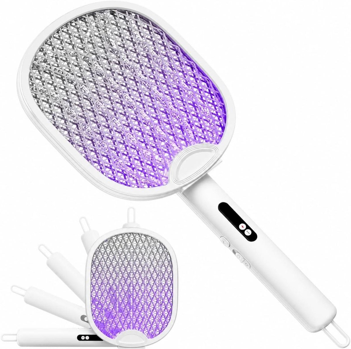 Elektrische Vliegenmepper - Insectendoder - Ongedierte Bestrijden - 3-in-1 Model - 4000V - Wit
