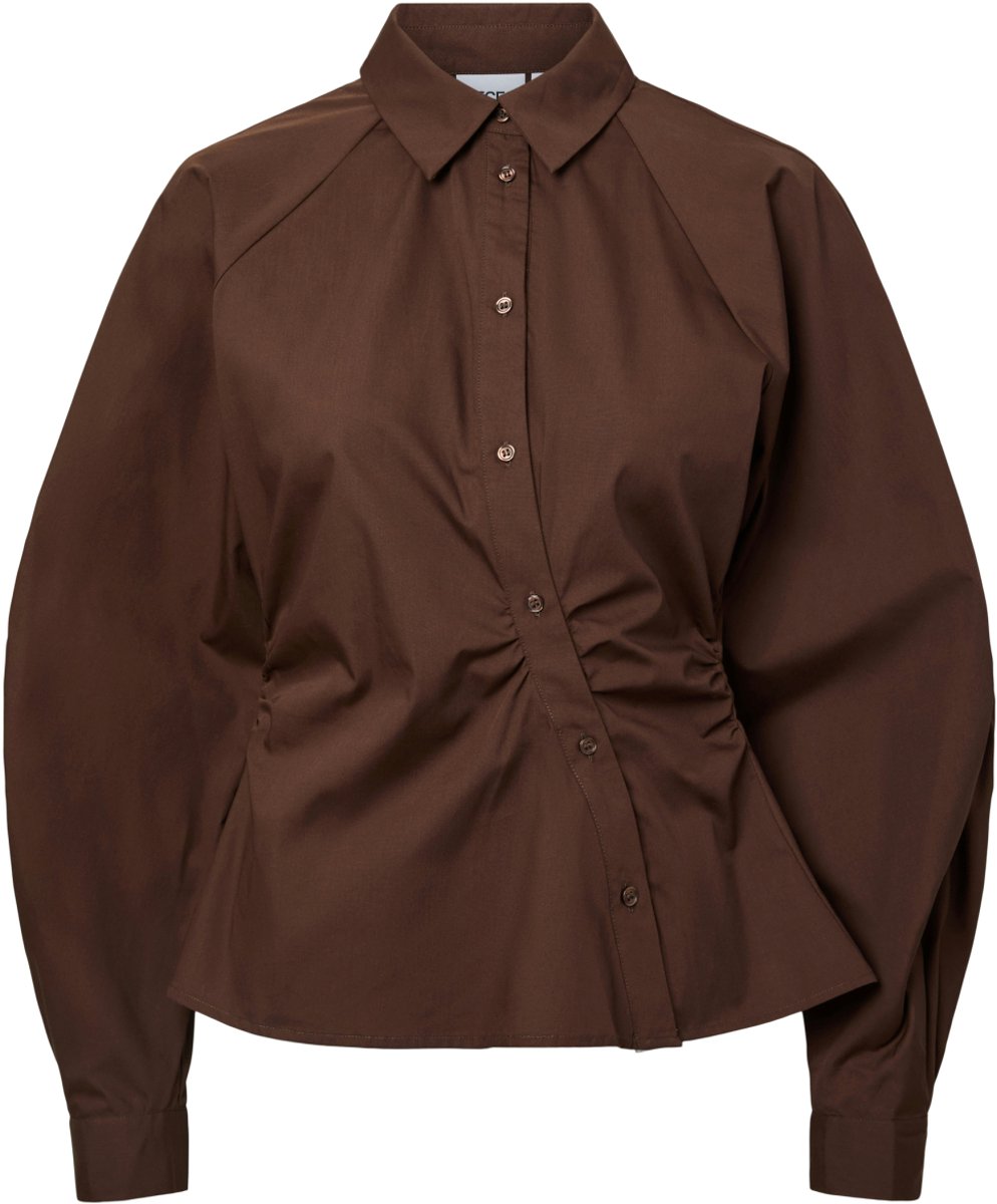 Pieces Blouse Pcelodie L/s Shirt Wvn 17167767 Chicory Coffee Dames Maat - M