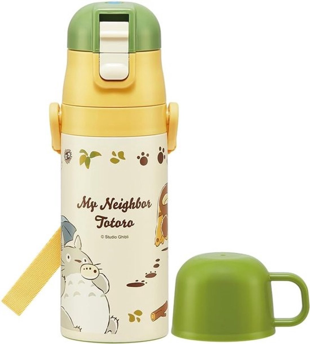 RVS Kinder Drinkfles 2-in-1 Met Beker en Band - 350ml