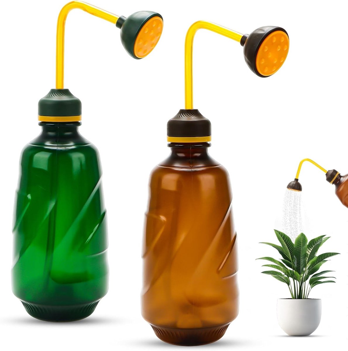 Kleine 2-in-1 Gieter met Bal Shower voor Planten en Bloemen, 450 ml, Nauwkeurige Irrigatie voor Bonsai en Tuinplanten, Ideaal voor Gevoelige Planten