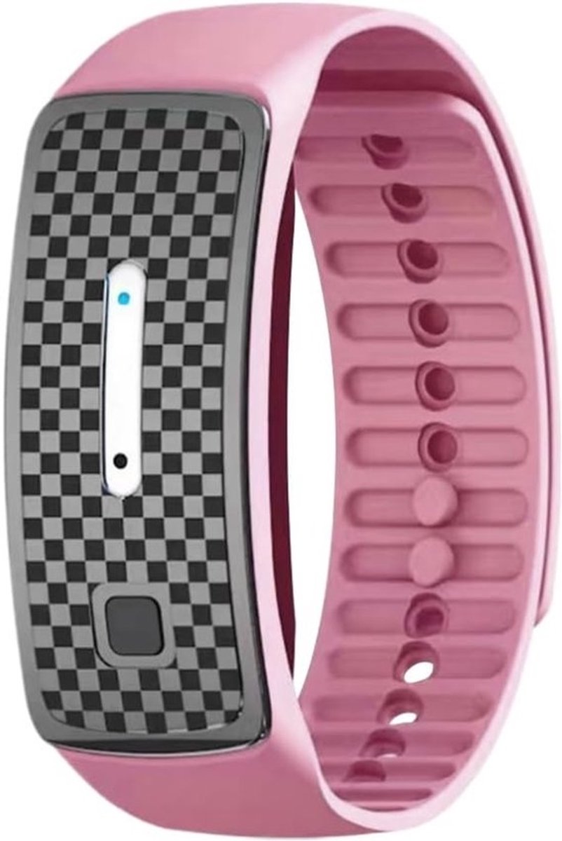 Muggen Armband - Insecten Wering - Buiten Activiteiten - Ultrasoon Geluid - 7.8 x 5.2 x 3.2 cm - Roze