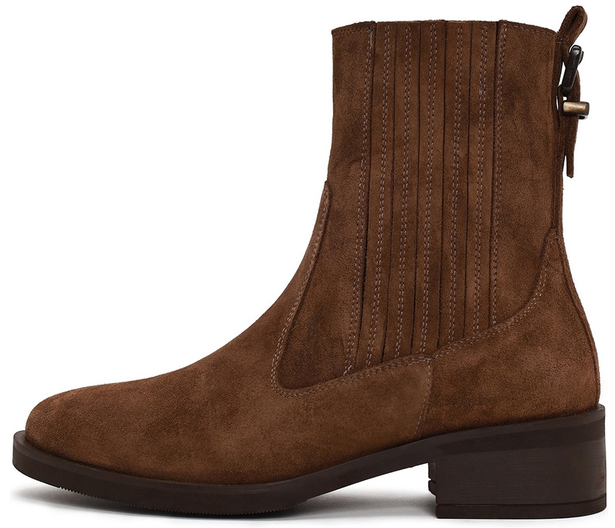 DERIMOD Chelsea Boots Met Lage Hak Leren Chelsea Boots Met Lage Hak