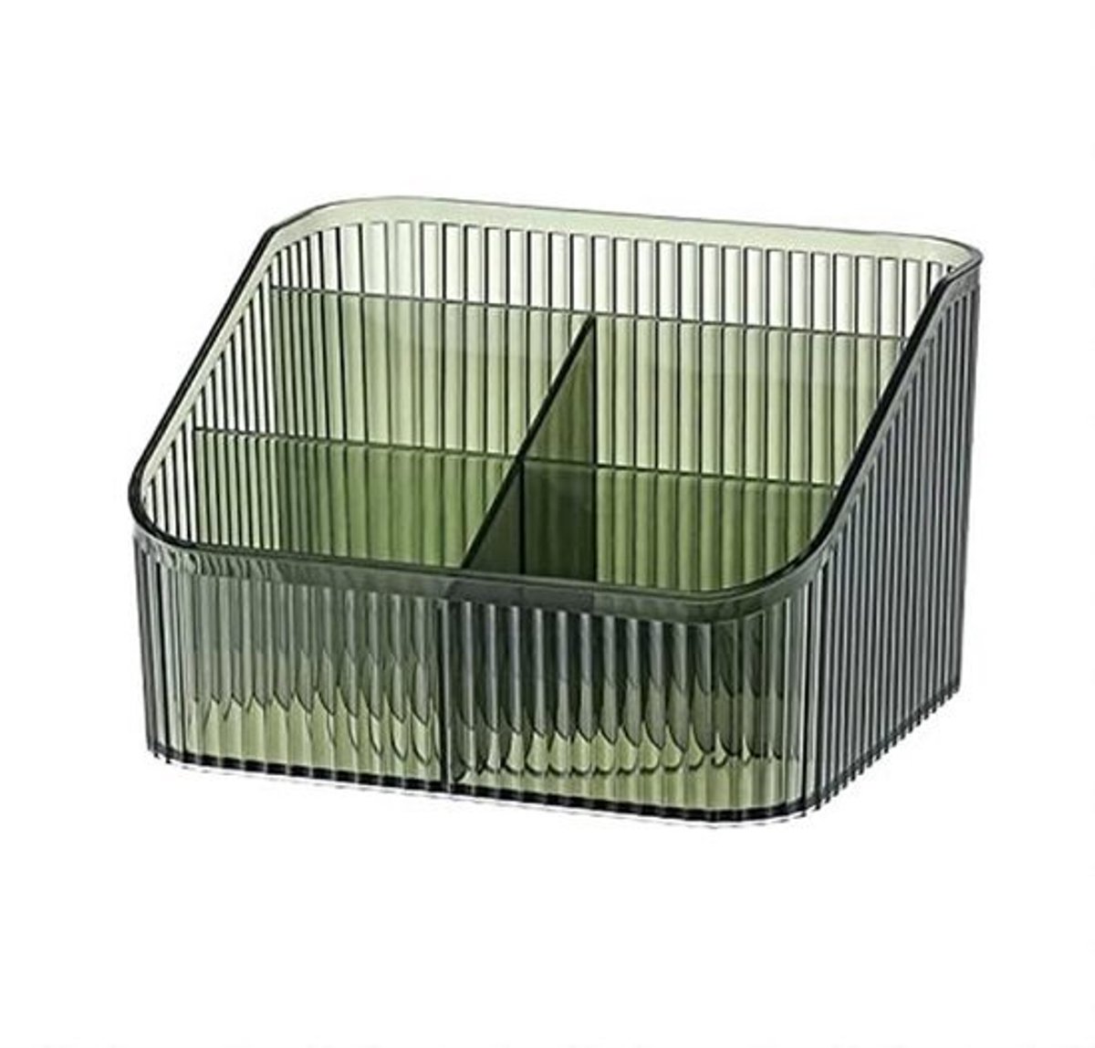Make-up borstelhouder met 5 sleuven - Vintage gestreepte organizer voor badkamer en bureau