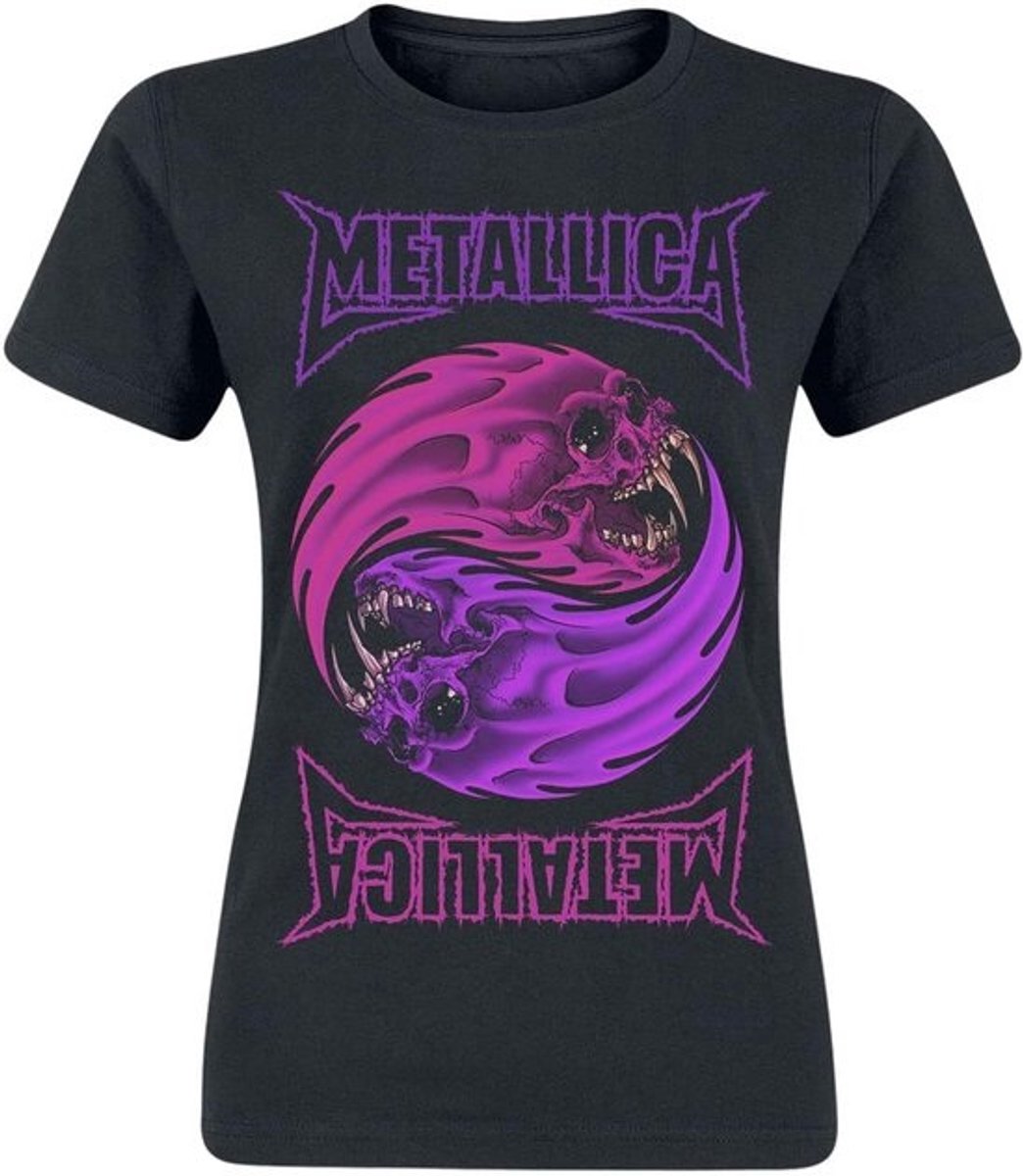 Officieel Band T-shirt Yin Yang Zwart Katoen Dames