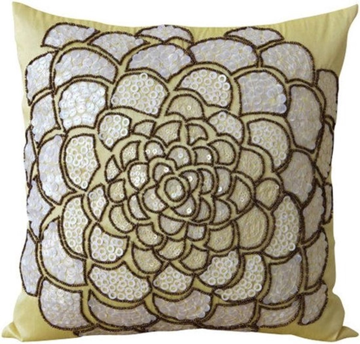 Kussenhoezen - Sierkussens - Woonkamer Decoratie - 100% Handgemaakt - 40 x 40 cm - Geel