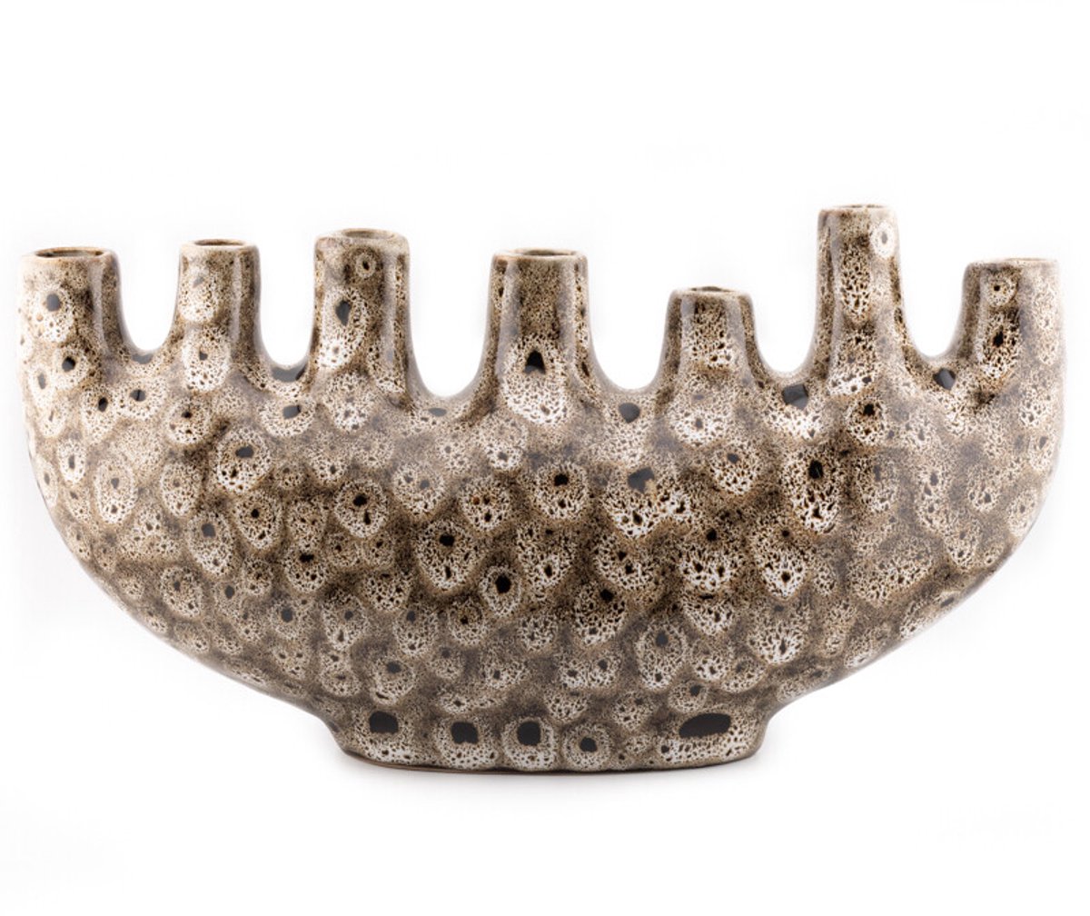 homebound by ky Aardewerk tulpenvaas speckled | tulpenvaas | tulpenvaas speckled Bruin