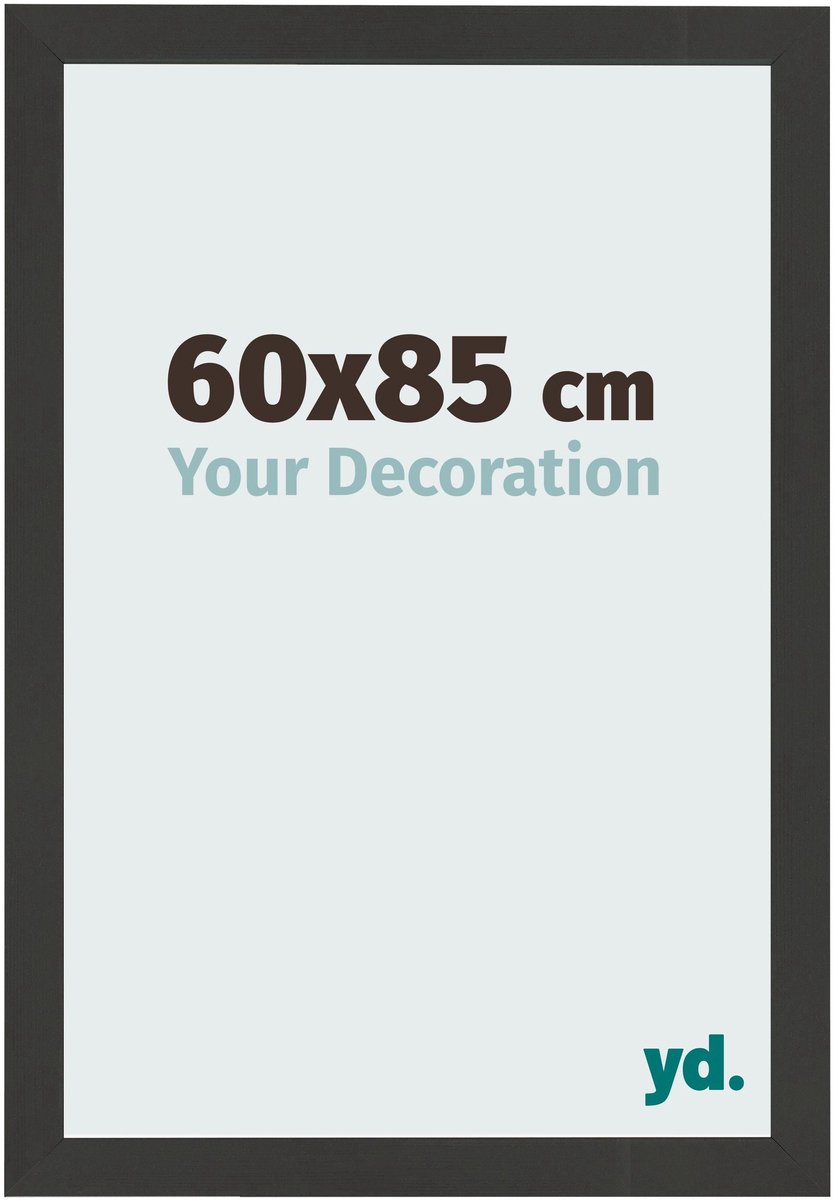 Your Decoration - Fotolijst 60x85 cm - MDF - Zwart Houtnerf - Bologna