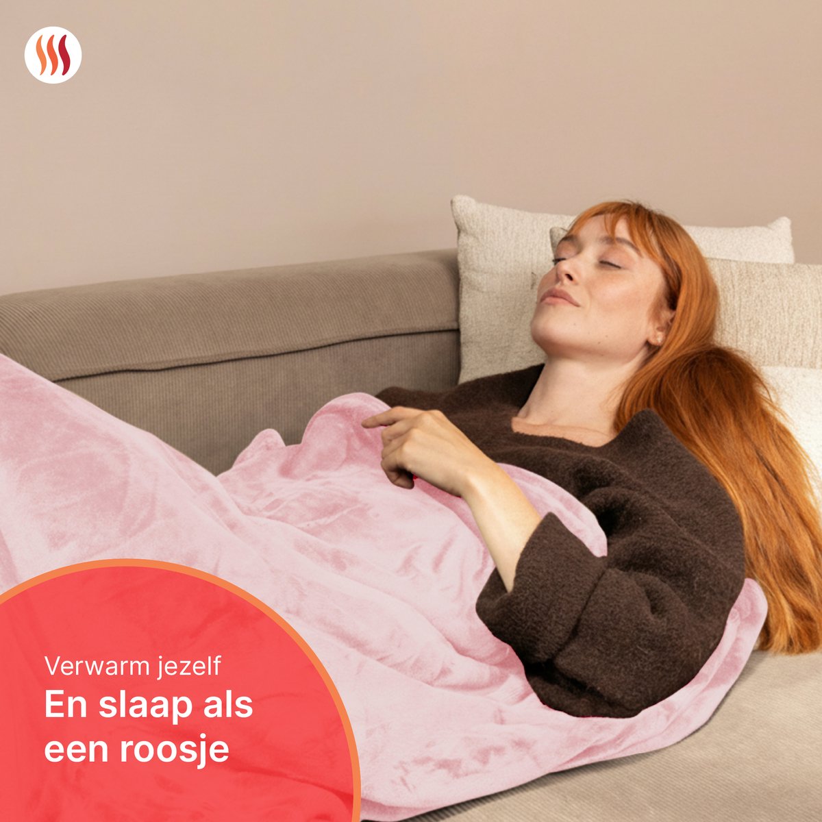 Seranova Elektrische Deken - 160x120 cm - 1 Persoons Warmtedeken - Dubbelzijdig Fleece - Knuffeldeken - Roze – foto 7