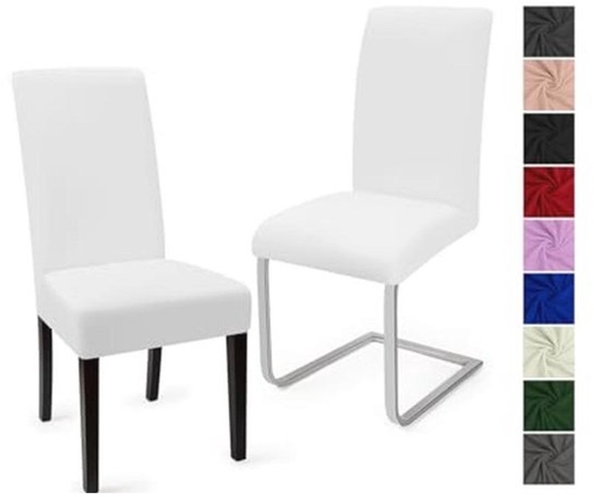 Set van 2 Universele Eetstoelhoezen - Stretch En Moderne Stoelovertrekken Voor Eetkamer, Bruiloft en Feest