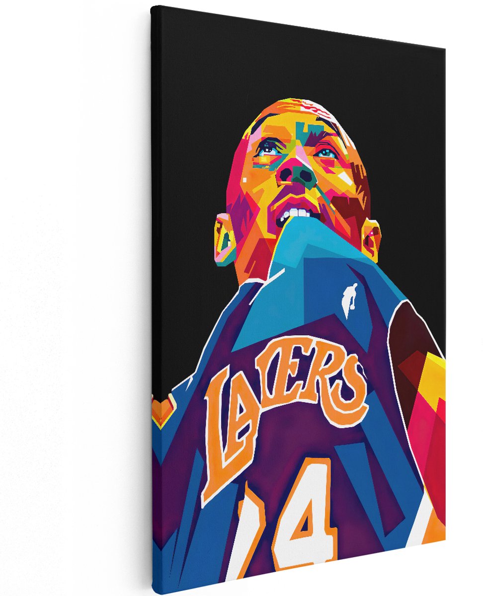 Artaza Canvas Schilderij Kobe Bryant bij de Lakers - 120x180 cm - Groot - Muurdecoratie - Canvas Print