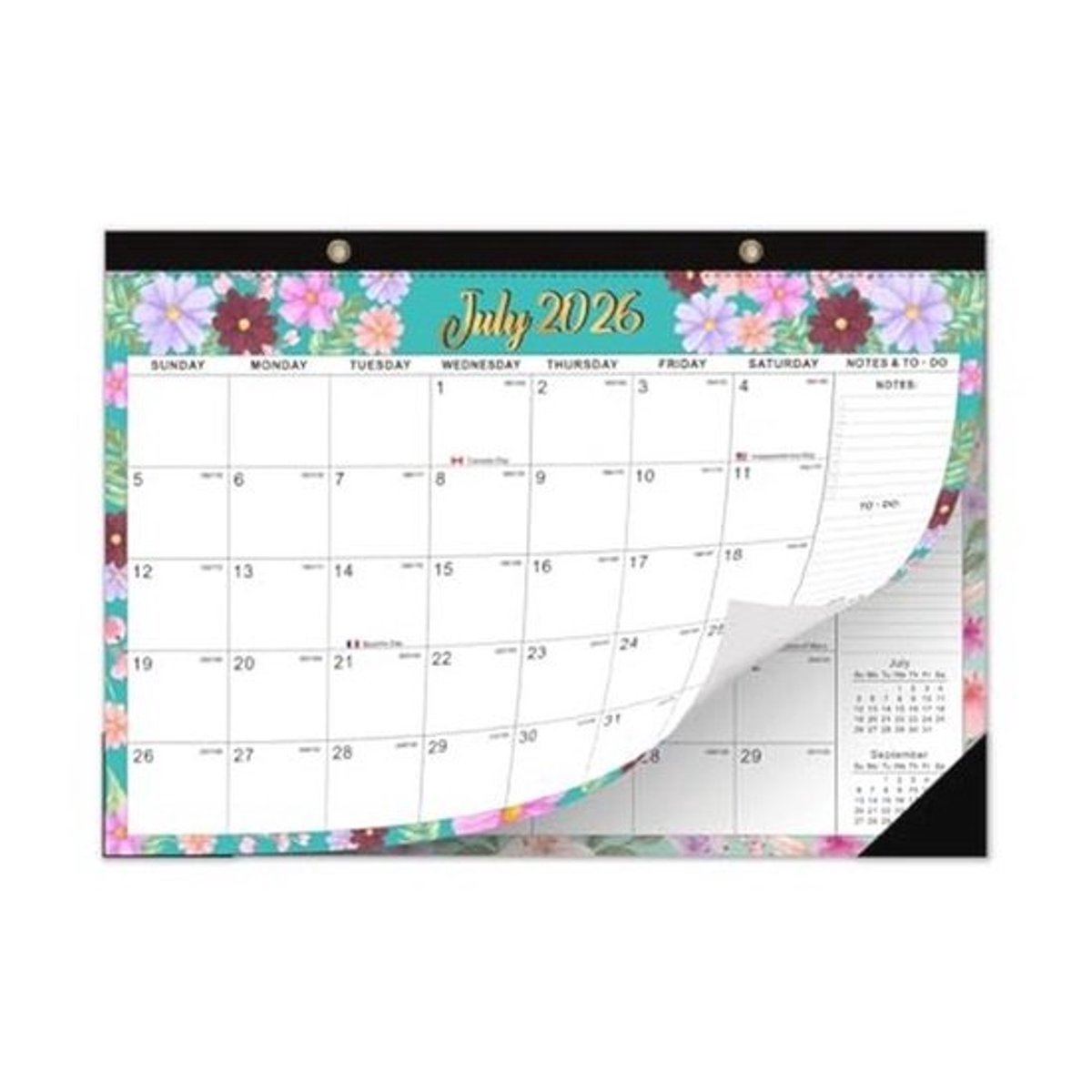 Afscheurbare Wandkalender 2026-2027 - Organiseer Evenementen en Afspraken met Plannerstickers - 43 x 30 cm