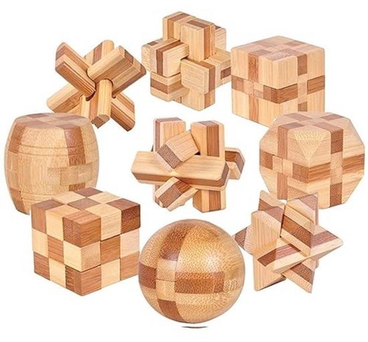 3D Houten Puzzel - Geduldspel van Bamboe - Kinderspeelgoed voor Leefstijl en Creativiteit - Ideaal Cadeau voor Jongen en Meisje