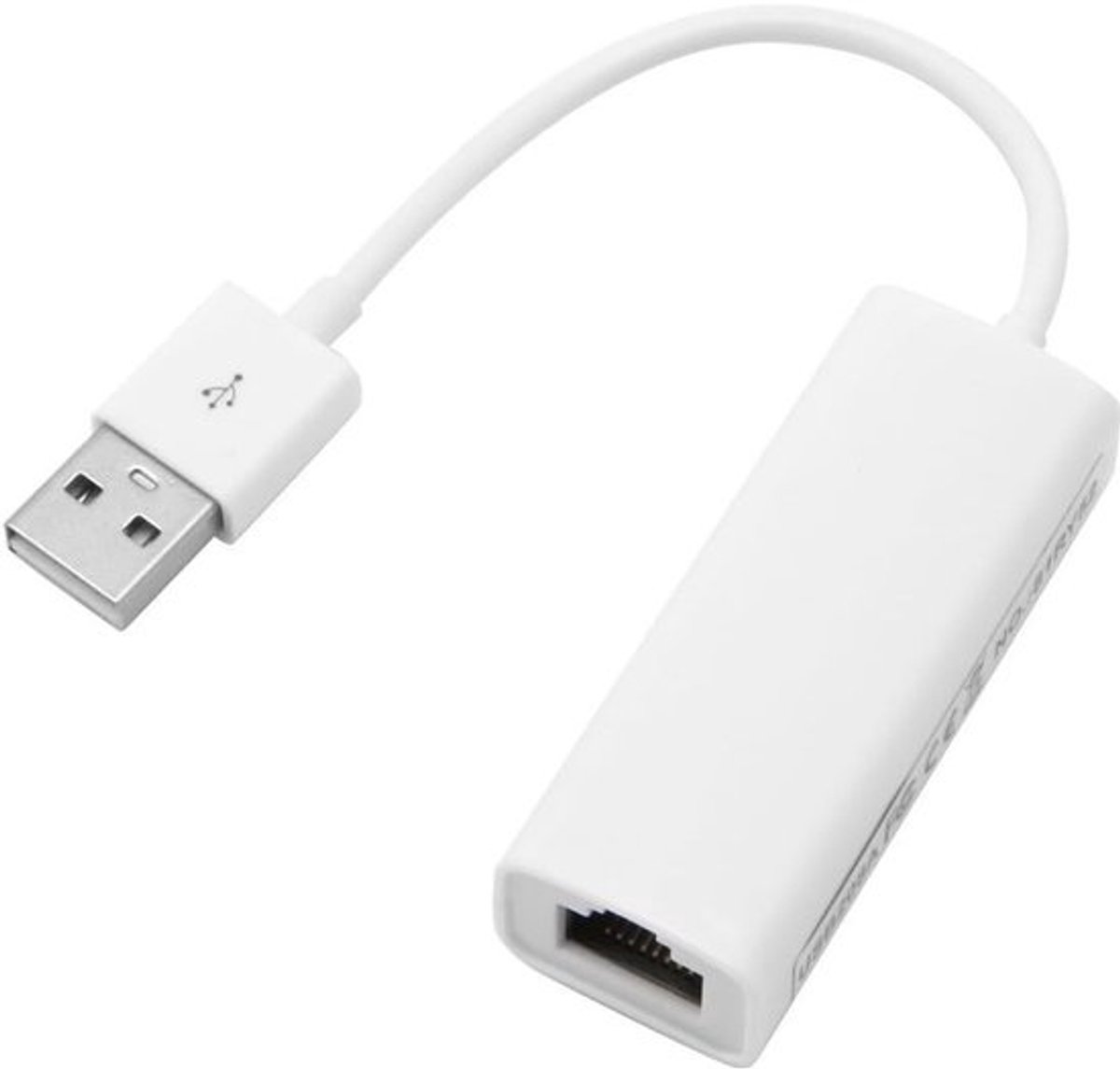 Netwerkadapter USB - Ethernet LAN Converter - Stabiel Internet - USB 2.0 Compatibel - Compact 5 Gram - Wit