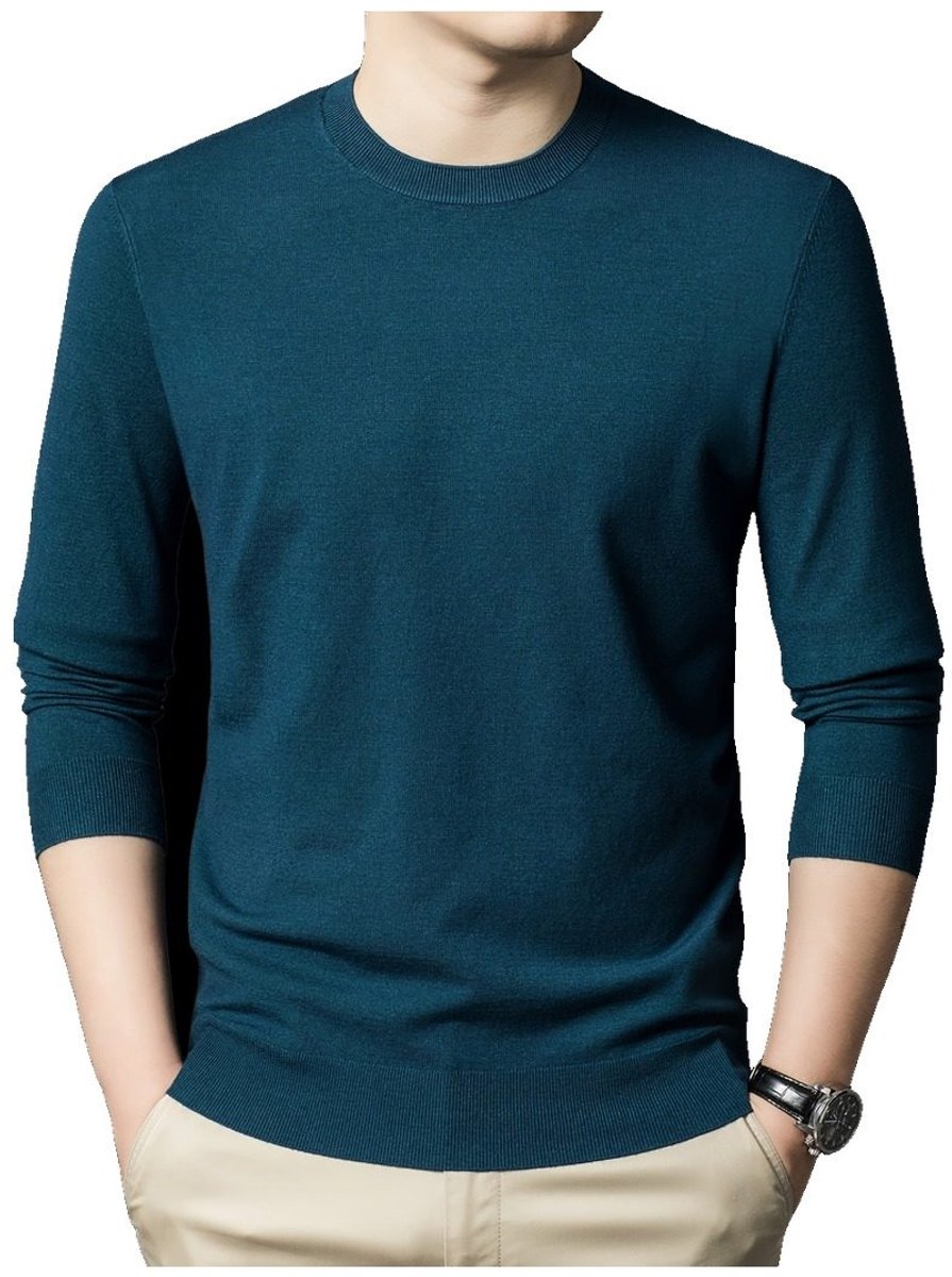Currero Sweater Heren Sweaters Sweatshirt Hoodie Warme Trui Pullover Jumper Crewneck -Petrolblauw Vest -petrolblauw