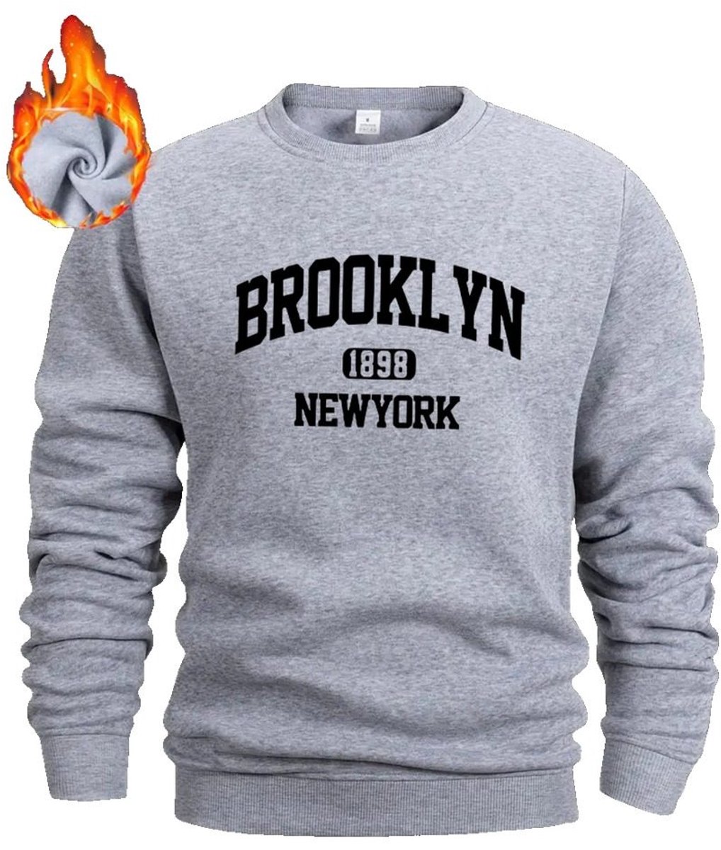 Currero Sweater Heren Sweaters Sweatshirt Hoodie Warme Trui Pullover Jumper Crewneck Vest Lichtgrijs