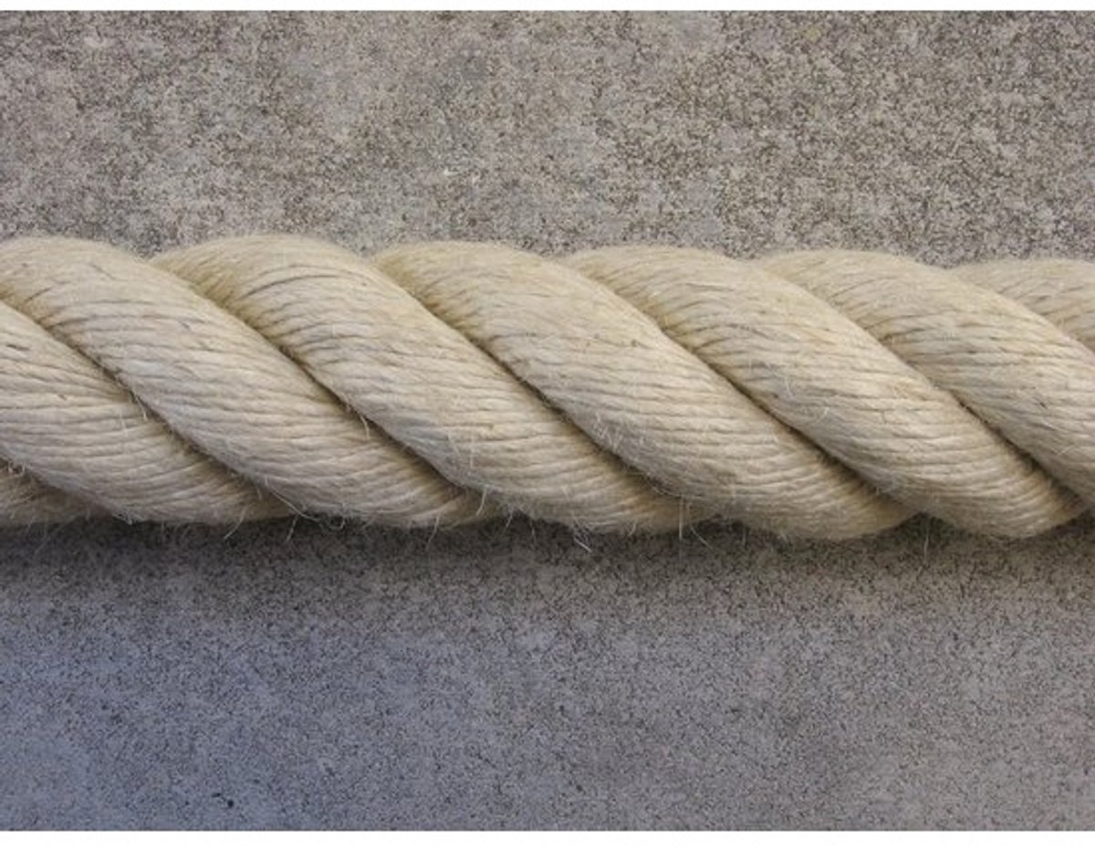 Jute Touw - Natuurlijke Vezels - Bevestigen & Binden - Ruwe Textuur - 40 mm Diameter - Naturel