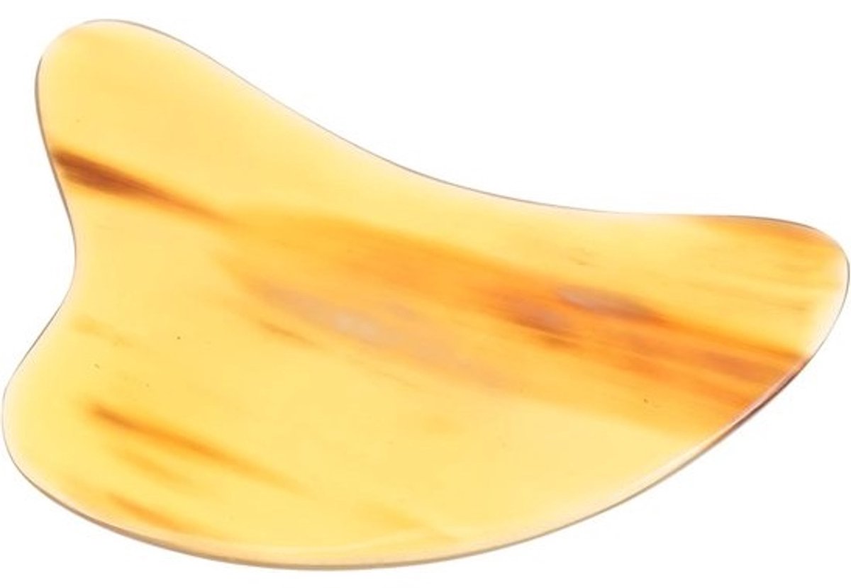 Gua Sha Massageapparaat - Schraap Gereedschap - Huidverzorging Lichaam - Gladde Afwerking - 9.5 x 5 cm - Lichtgeel