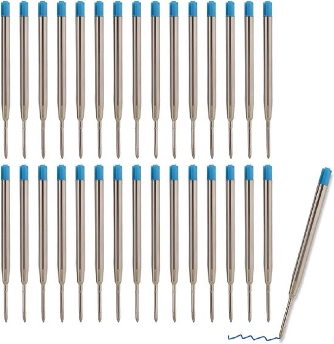 Balpenvullingen Blauw - Reserve Vullingen - Dagelijks Schrijven - Grote Vulling Set - 1.0 mm Lijndikte - Blauw