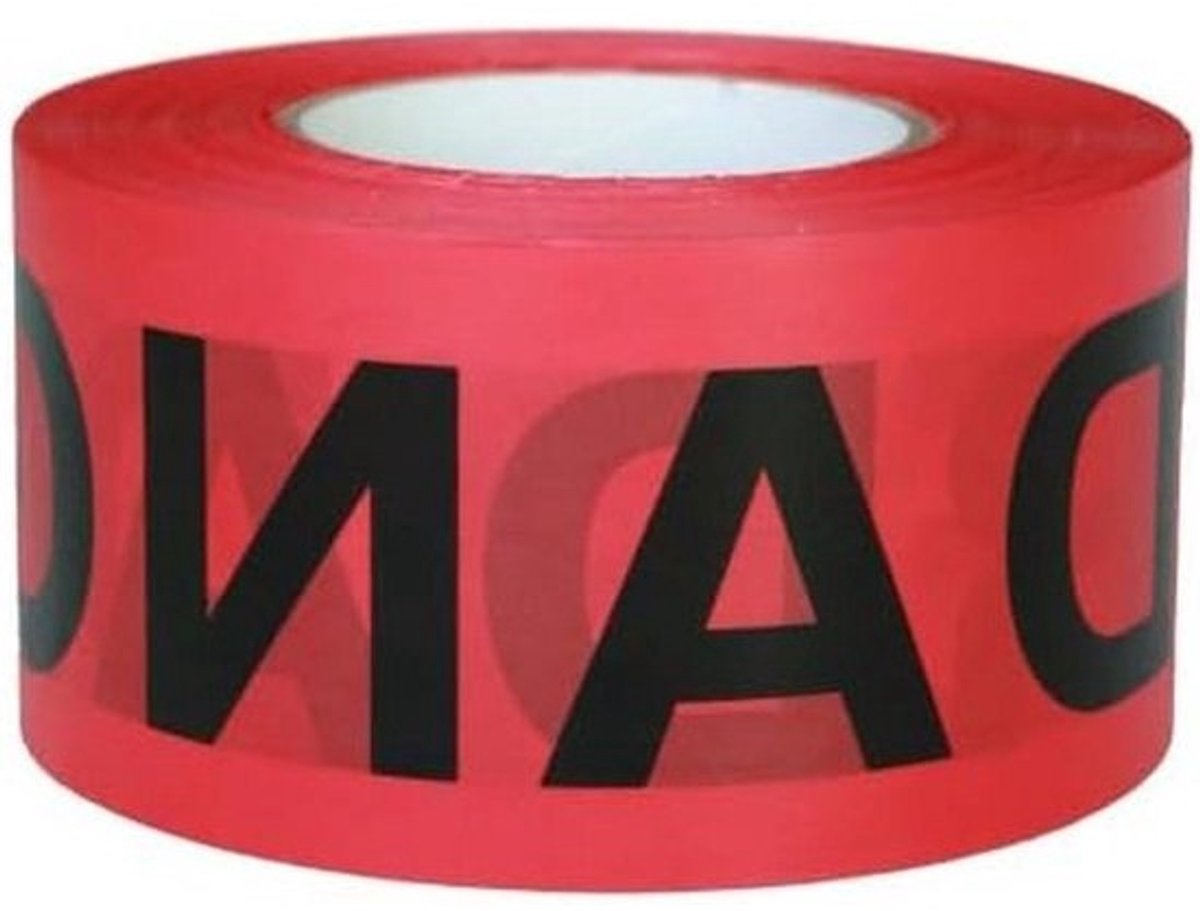 Waarschuwingstape Biodegradabel - Barricade tape Veiligheidstape - Gebied Afzetten - Milieuvriendelijk Materiaal - 7.6 cm x 45.7 m