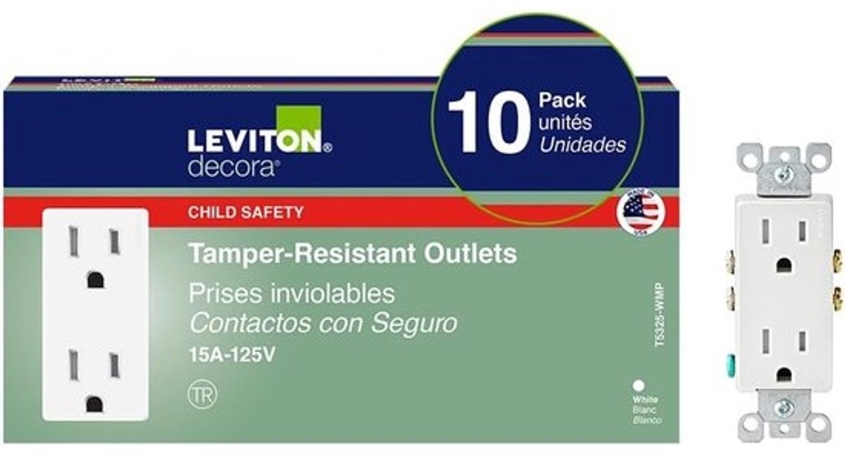 Stopcontacten 10 Pack - Wandcontactdozen - Veilige Stroomvoorziening - Sabotagebestendig Mechanisme - 15 Amp 120 Volt - Wit